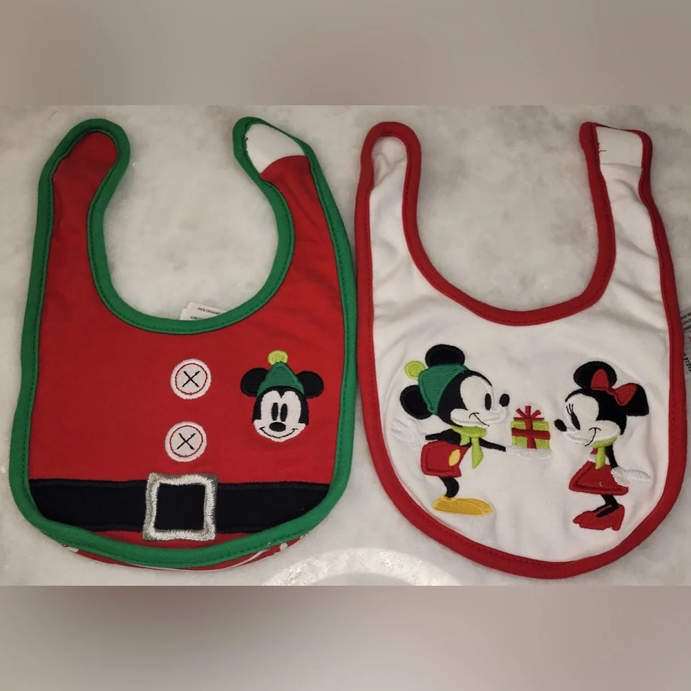 Disney Holiday Baby Bib Set of Two